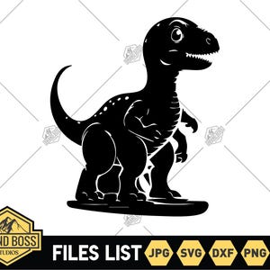Niedliche Dinosaurier svg | Dinosaurier Clipart | Dinosaurier Silhouette | Kinder Dinosaurier svg | T-Rex Kunst | Dino svg | T rex Clipart | Baby Dinosaurier