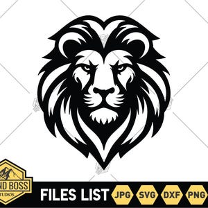 Lions Svg | Lion King Png | Lion Head Vector | Lion Face | Lion Clipart | Lion Silhouette Svg | Lion Sublimation | Animals Svg | Lion Png