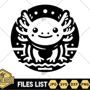 Lindo Axolotl Svg / Axolotl Outline Svg / Axolotl Layered Svg / Axolotl Camisa Svg / Happy Axolotl Svg / Axolotl Svg Archivos / Axolotl Clipart