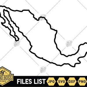 Mexico Outline SVG Files | Mexico Map Clip Art | Mexico Cut Files | Countries Vector Files | Mexico Vector | Mexico Svg | Mexico Png