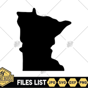 Minnesota State SVG Files | | Minnesota Map Clip Art | Minnesota Silhouette Cut Files | United States of America Vector | Minnesota Vector