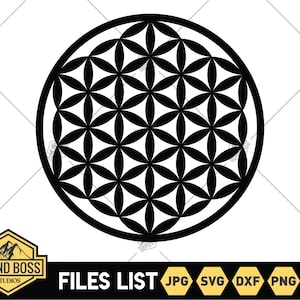 Flower of Life SVG Files | Sacred Geometry Cut Files | Mandala Vector Files | Platonic Solids SVG Vector | Tree of Life Clip Art