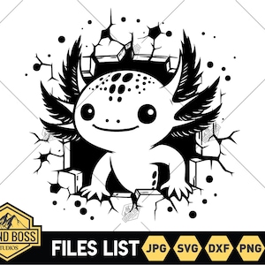 Lindo Axolotl Svg / Axolotl Outline Svg / Axolotl Layered Svg / Axolotl Camisa Svg / Happy Axolotl Svg / Axolotl Svg Archivos / Axolotl Clipart