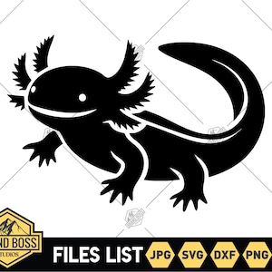 Lindo Axolotl Svg Png / Axolotl Contorno Svg / Axolotl Capas Svg / Axolotl Camisa Svg / Lagarto Svg / Archivos Svg Axolotl / Axolotl Clipart