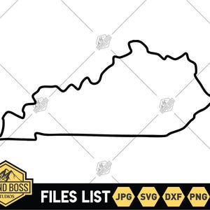 Kentucky Outline SVG Files | Kentucky Map Clip Art | Kentucky Cut Files | United States of America Vector Files | Kentucky Vector | Png