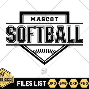Softball Svg | Softball Team Template | Team Shirts | Softball Team Logo Svg | Cricut | Silhouette | Softball Team Svg | Softball Gift