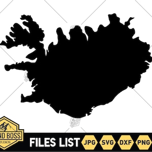 Islande État forme SVG | Islande Couper des fichiers | Vecteur d'Islande | Islande SVG | Islande Silhouette SVG | Clipart Carte Islande | Islande png