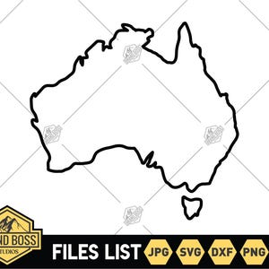 Australia Outline SVG | Australia Cut File | Australia Outline SVG | Australia Silhouette SVG | Australia Vector | Australia Map ClipArt