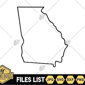 Georgia Outline SVG Files | Georgia Map Clip Art | Georgia Cut Files | United States of America Vector Files | Georgia Vector | Georgia png