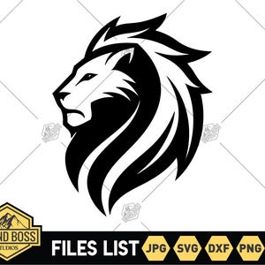 Lions Svg | Lion King Png | Lion Head Vector | Lion Face | Lion Clipart | Lion Silhouette Svg | Lion Sublimation | Animals Svg | Lion Png