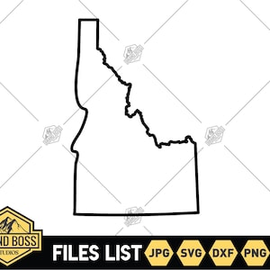Idaho Outline SVG Files | Idaho Map Clip Art | Idaho Cut File | United States of America Vector Files | Idaho Vector | Idaho Svg | Idaho Png