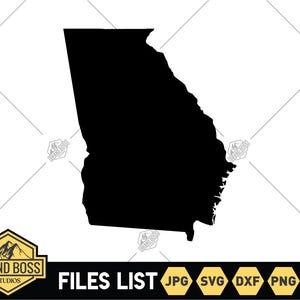 Georgia Shape SVG Files | Georgia Map Clip Art | Georgia Cut Files | United States of America Vector Files | Georgia Vector | Georgia png
