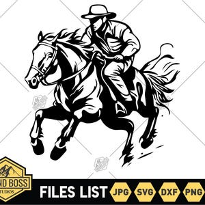 Cowboy Horse SVG | Horse Boy svg | Horse Silhouette svg | Pretty Horse Design | Running Horse Svg | Horse Svg Files | Horse clipart Png