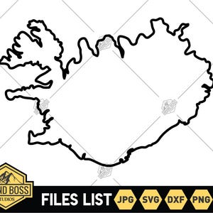 État d'Islande SVG | Islande Couper des fichiers | Vecteur d'Islande | Islande contour SVG | Islande Silhouette SVG | Clipart Carte Islande | Islande Svg