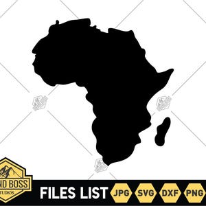 Africa Shape SVG Files | Countries Vector Files | Africa Cut Files |  Africa Vector | Africa Map Clip Art | Africa SVG | Africa States Svg