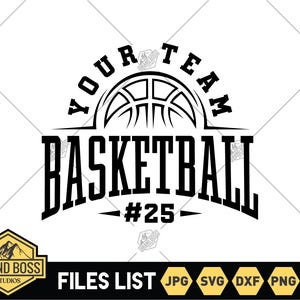 Basketball Team SVG | Player Template | Mom Shirt SVG | Cut Files for Cricut | Basketball Silhouette Clip Art | Basketball Players Design