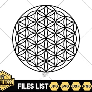 Flower of Life SVG Files | Sacred Geometry Cut Files | Mandala Vector Files | Platonic Solids SVG Vector | Tree of Life Clip Art