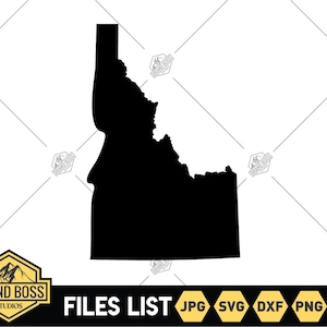 Idaho State Shape SVG Files | Idaho Map Clip Art | Idaho Silhouette Cut Files | United States of America Vector Files | Idaho Vector | Png