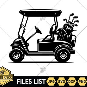 Golf Cart Svg | Pliki Golf Svg | Golf Cart Vector ClipArt Design | Golfing Clipart | Pliki Golf Svg | Golfing Clipart Svg | Golf Club Svg