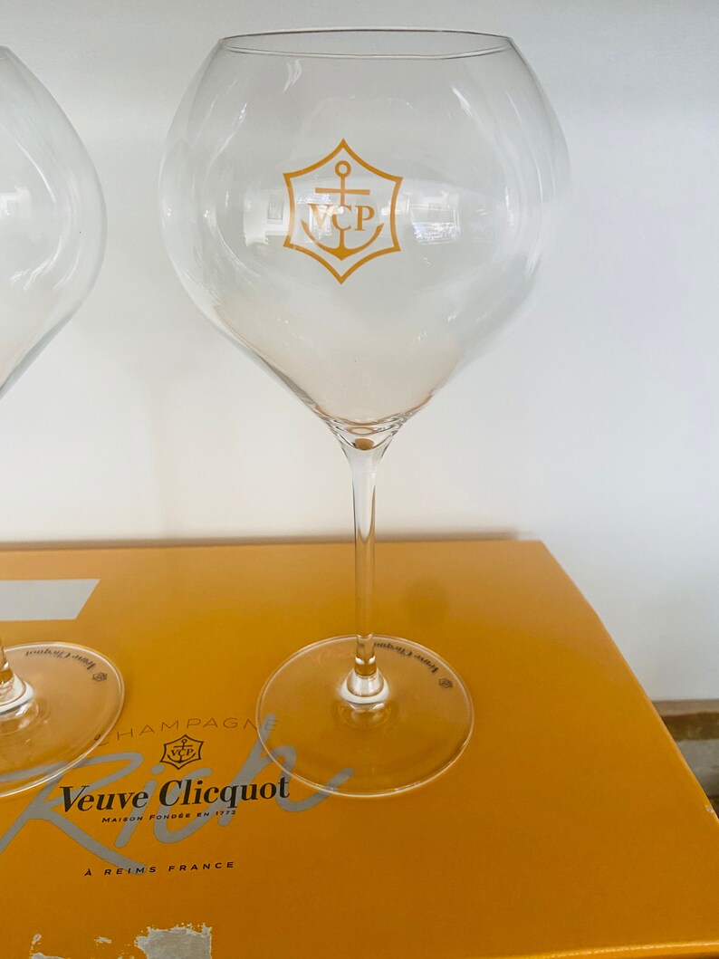 Veuve Clicquot Champagne Rare Rich Glasses X2 Etsy