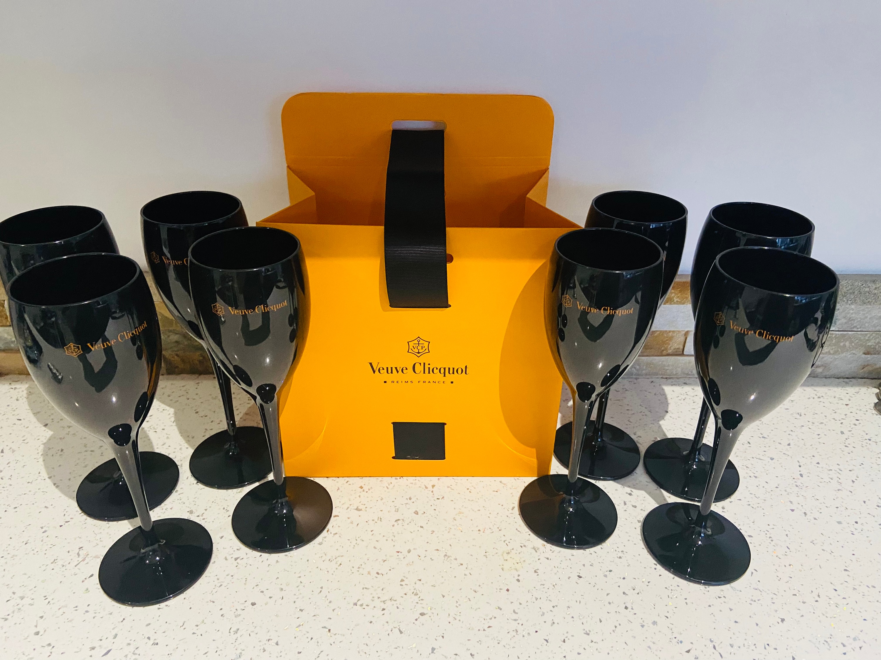 Veuve Clicquot Champagne Flute Plastic Glass Ice Bucket Dishwasher