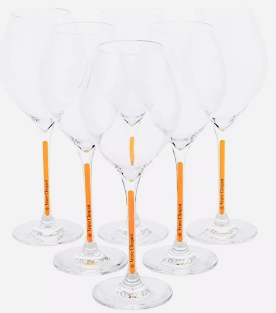 Veuve Clicquot Yellow Stem Glass Flutes X4 Etsy