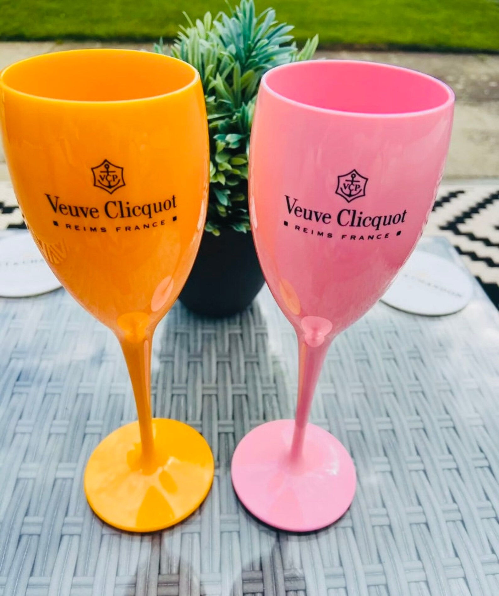 Veuve Clicquot Champagne Flutes X2 Etsy Australia