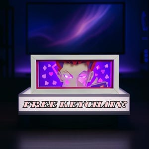 Boîtes lumineuses LED Hunter X Hunter + porte-clés anime GRATUIT | Décoration d'intérieur Otaku unique | Cadeau anime sympa pour collectionneurs et fans | Retour à l'école