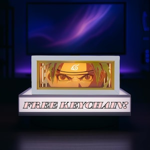 Japanische LED Leuchtboxen Set 1 + KOSTENLOSER Anime Schlüsselbund | Einzigartige Otaku Home Décor | Cooles Anime Geschenk für Sammler & Fans | Zurück zu Schule Geschenk