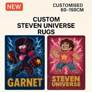Steven Universe inspired Custom Tufted Rugs, Unique Home Décor, Cool Golden Era Gift, TV Décor, Customised Business Logo Rugs