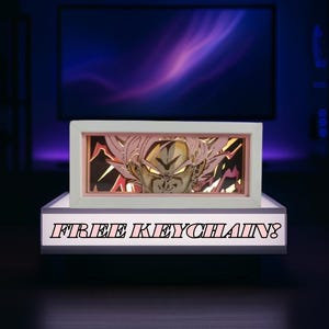Dragon Ball Z LED Leuchtkästen + KOSTENLOSER Anime Schlüsselbund | Einzigartige Otaku Home Décor | Cooles Anime Geschenk für Sammler & Fans | Zurück zu Schulgeschenk