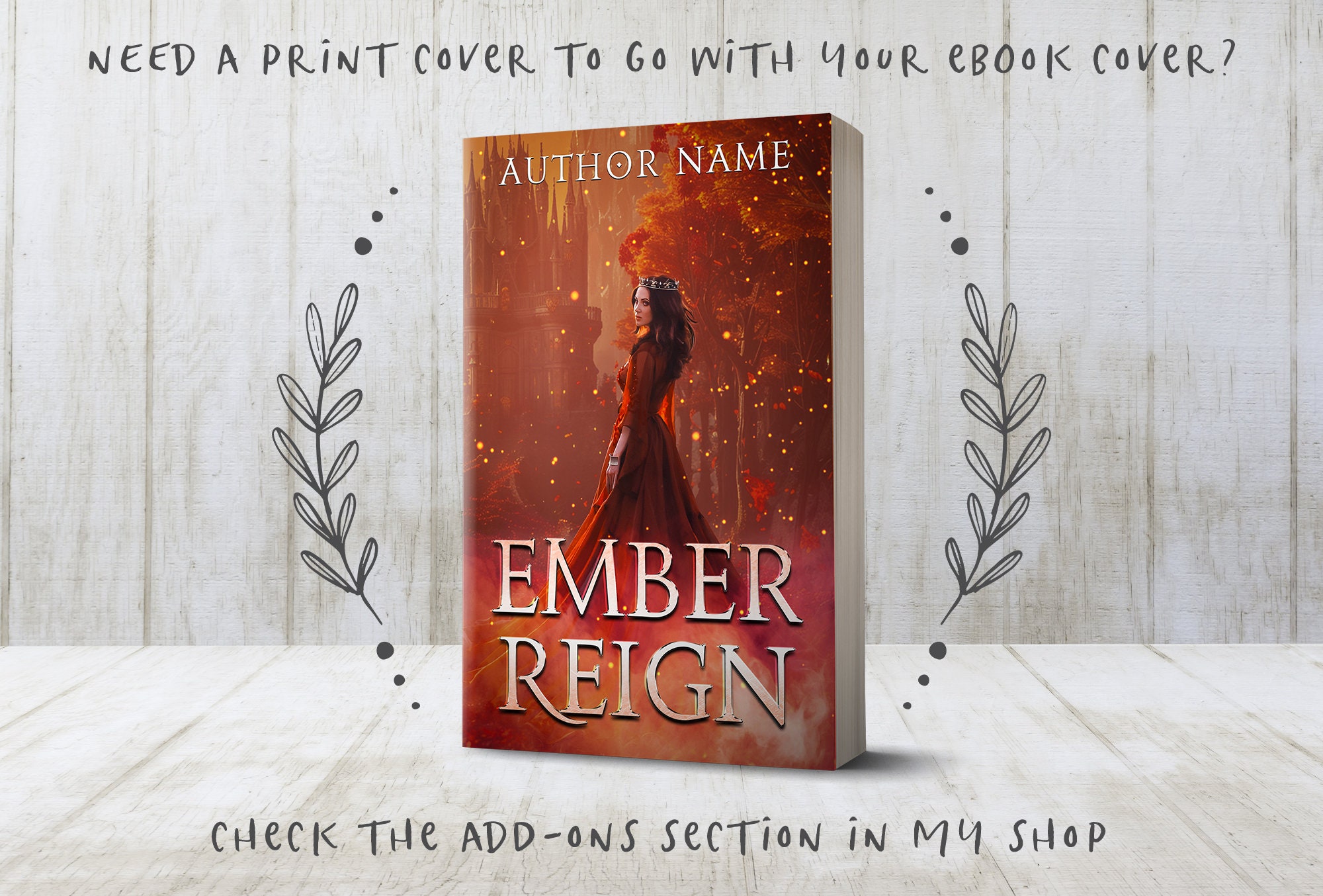 Ember Raign Premade Digital Ebook Book Cover Design