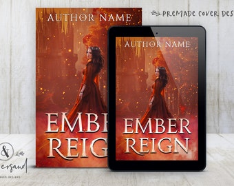 Premade Digital eBook Book Cover Design "Ember Reign" Literary Fiction High Fantasy YA Young New Adult Fiction