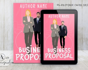 Premade Digital eBook Book Cover Design "Business Proposal" Contemporary Romance Comedy Fiction Young New Adult RomCom