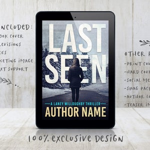 Premade Digital eBook Book Cover Design Last Seen Dark Thriller Suspense Murder Mystery New Adult Fiction image 2