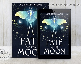 Premade Digital eBook Book Cover Design "FATE of the MOON" Magic Moon Urban Fantasy YA Young New Adult Fiction