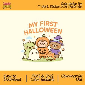 My First Halloween SVG PNG – Cute Design for Baby Shirts, Stickers, Wall Art & Cricut Projects