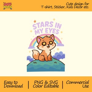 Stars in My Eyes SVG PNG – Cute Design for Baby Shirts, Stickers, Wall Art & Cricut Projects