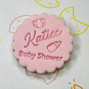 Named Baby Shower Cookie Cutter and Stamp