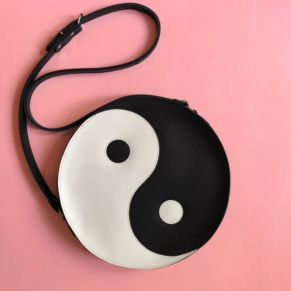 Yinyang lederen cirkeltas, ying yang portemonnee