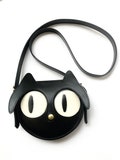 Zwarte Kat Tas, leren tas, Katten Tas, Dieren tas product logo