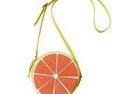 La Lisette leather fruit bag Grapefruit bag crossbody bag Women's Bag Leather Purse