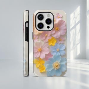 Colorful pastel flowers arrangement Case for iPhone 16, 15, 14, 13, 12, SE | Samsung S25, S24, S23, A54, A34, | Google Pixel 9 Pro, 8, 7A