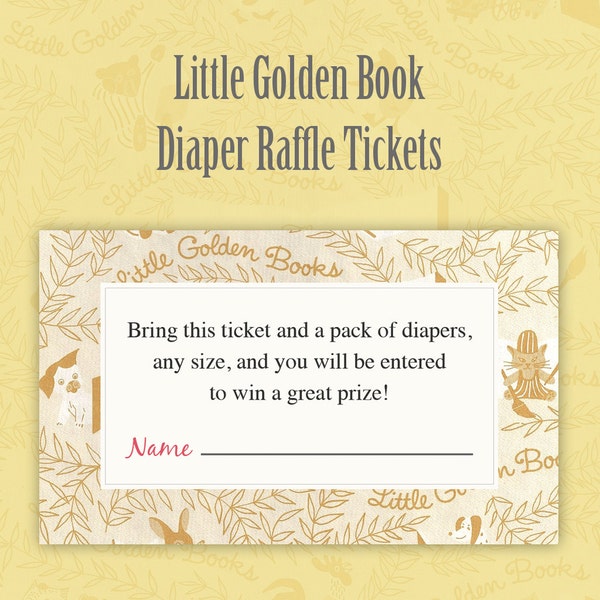 Little Golden Book Diaper Raffle Ticket