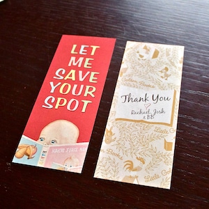 Little Golden Book Bookmark Baby Shower Thank You