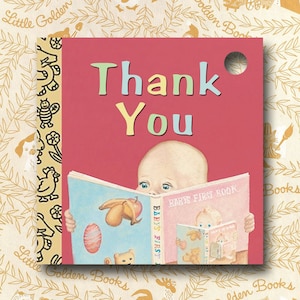 Favor Tag: Thank You Tag for Little Golden Book Baby Shower