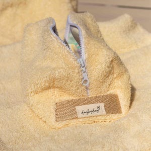 Kosmetik-Tasche Frottee Buttergelb, Reisebegleiter durch den Sommer