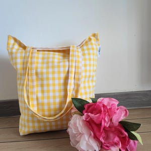 Tote Bag vichy jaune