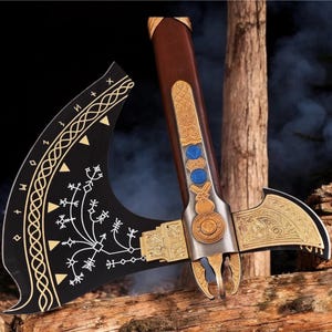 God of war - Kratos Leviathan Axe, Scandinavian axe, axe, Viking axe, scandinavian axe, celtic axe, battle axe, war axe, personalized gift