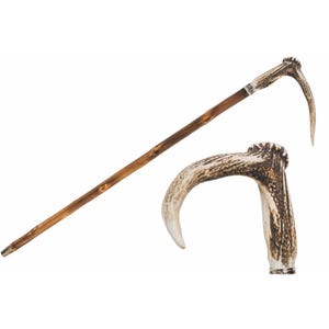 Custom Made Cane Stick With Deer Horn Handle Beautiful Stick For Oldman, Gift For Hunters